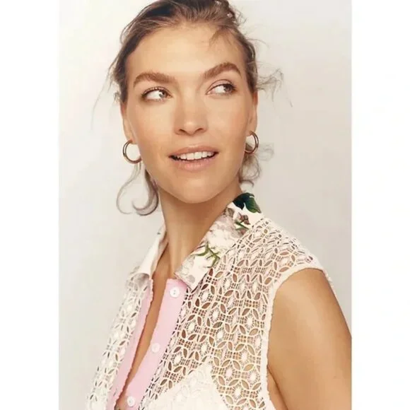 Anthropologie X Tracy Reece 2- Piece Cherry Blossom Midi Shirtdress - Picture 2 of 14